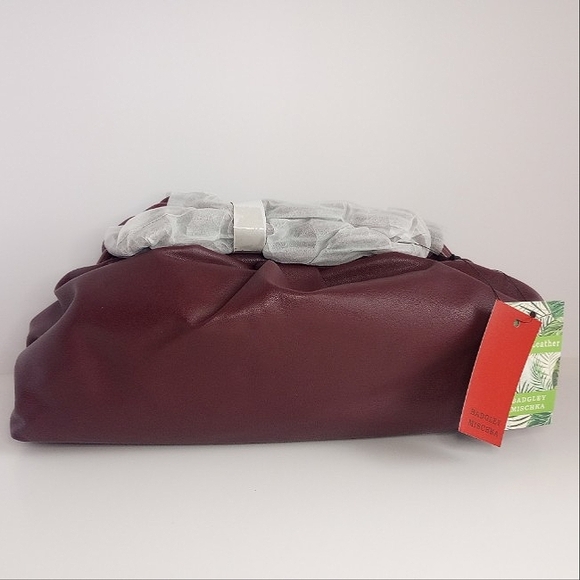 Badgley Mischka Burgundy Clutch Bag Plum NWT - Picture 5 of 9